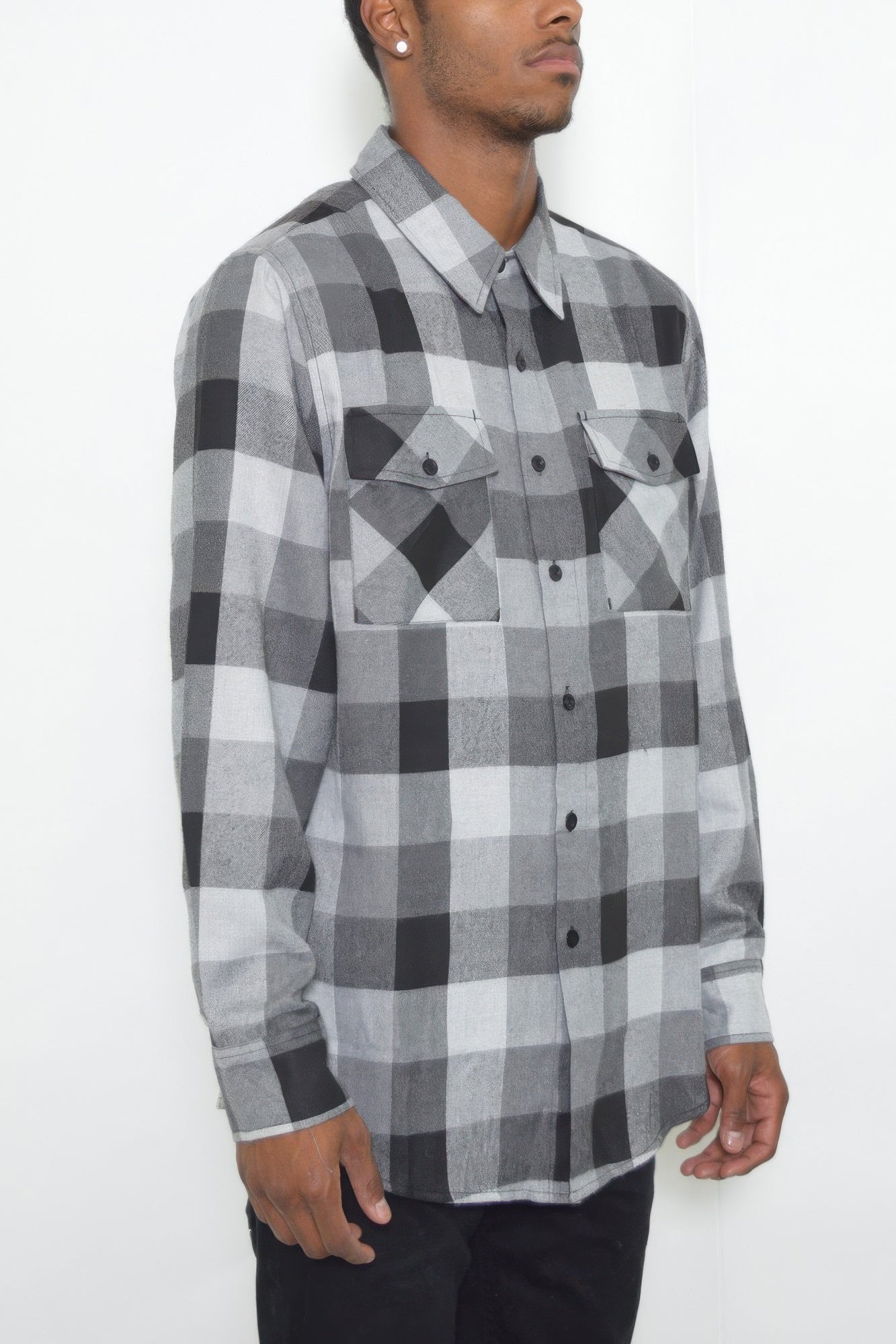 Long Sleeve Checkered Flannel - ZumBuys