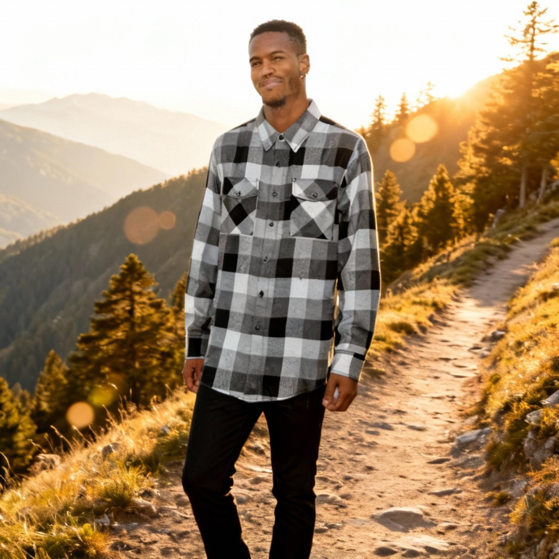 Long Sleeve Checkered Flannel - ZumBuys