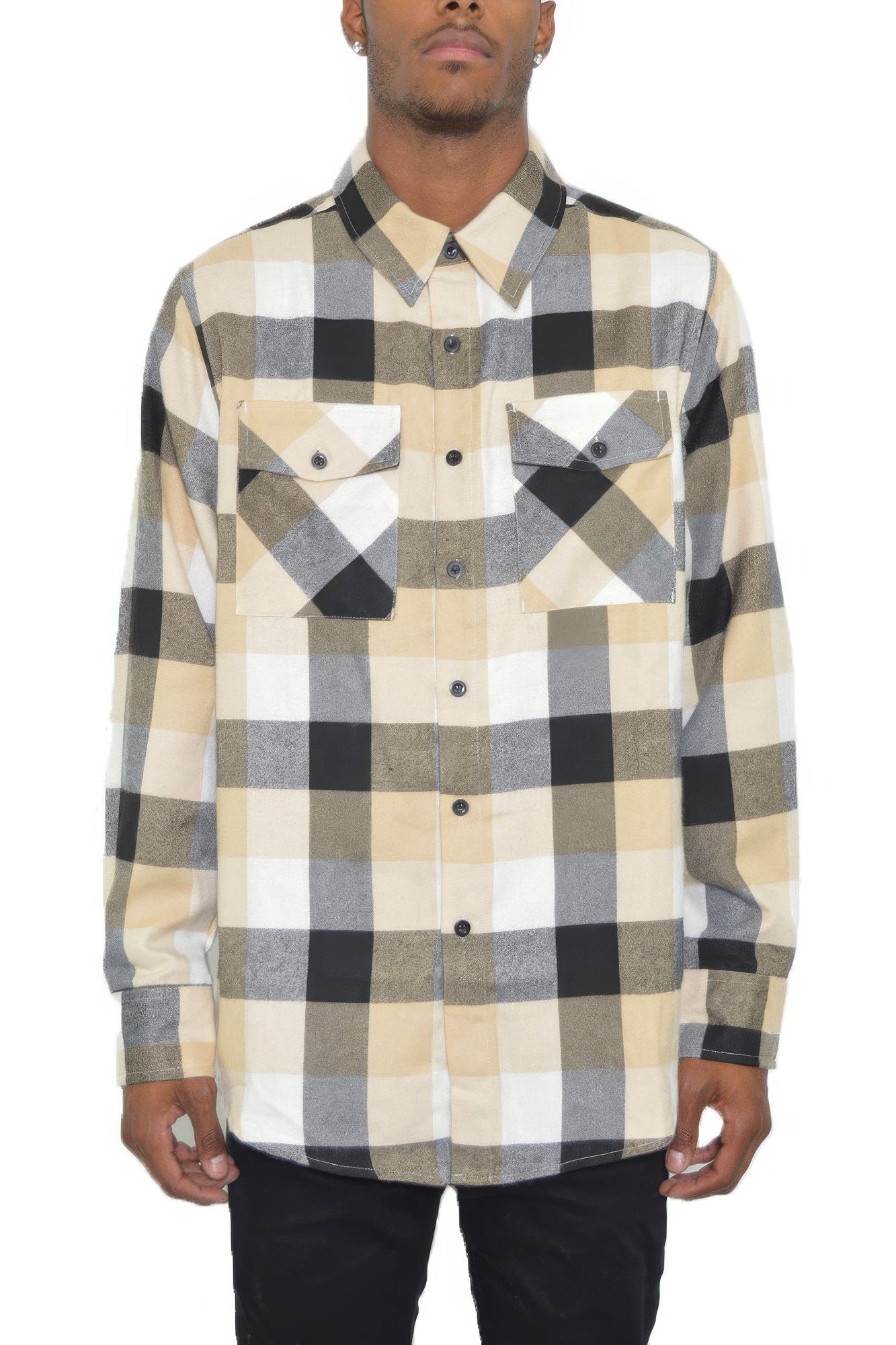 Long Sleeve Checkered Flannel - ZumBuys