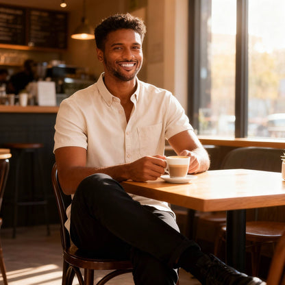 Men's Casual Short Sleeve Solid Shirts - ZumBuys