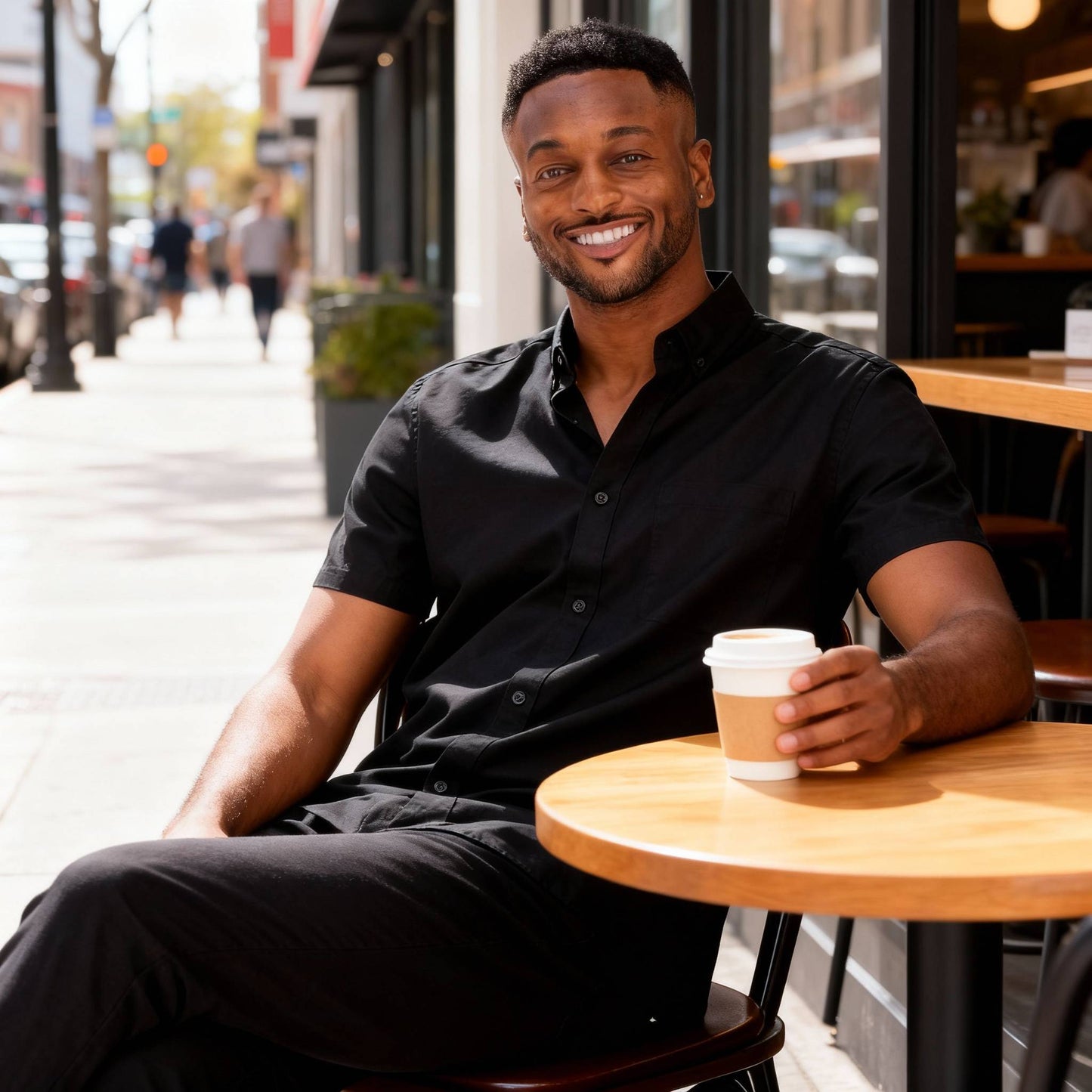 Men's Casual Short Sleeve Solid Shirts - ZumBuys