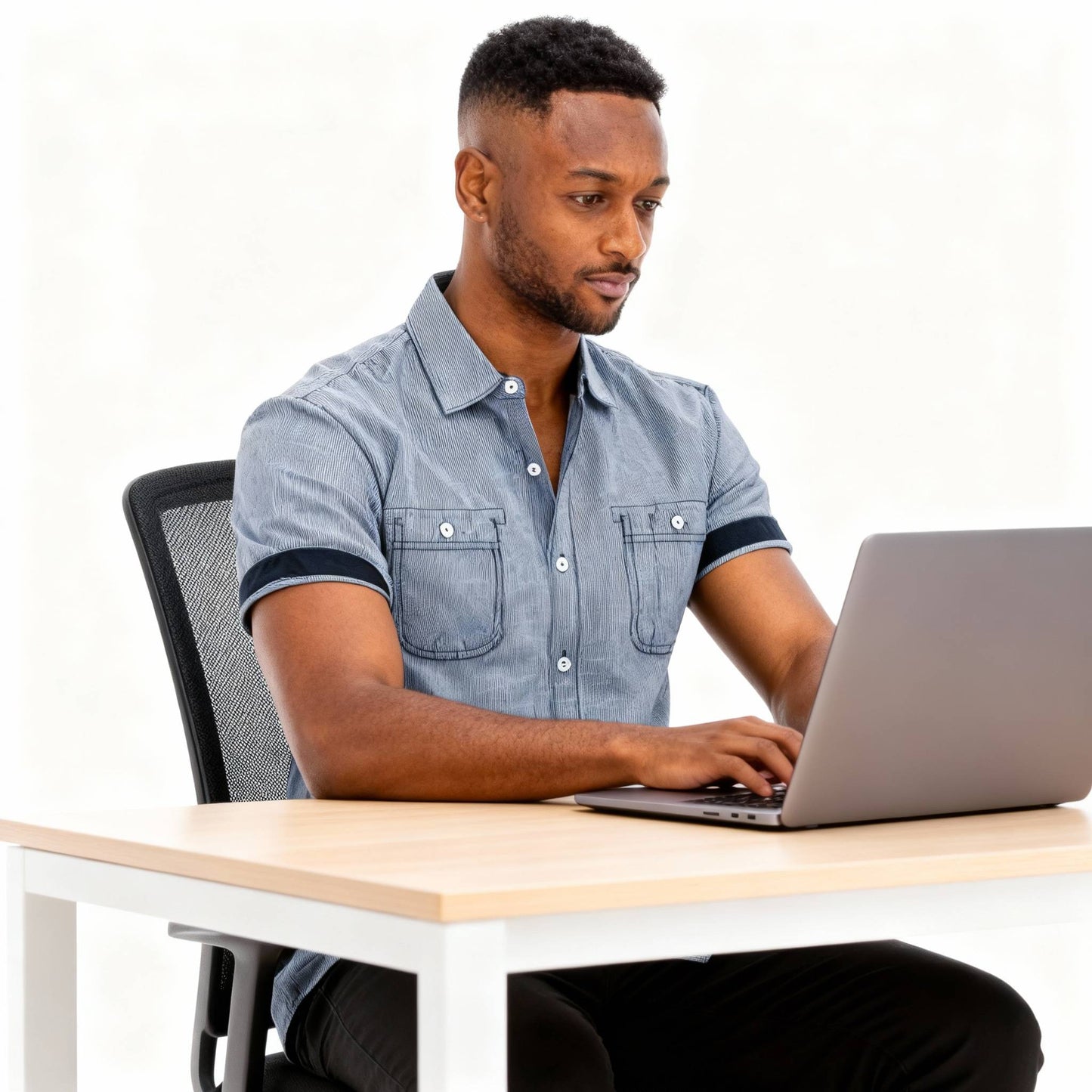 Men's Casual Short Sleeve Solid Shirts - ZumBuys