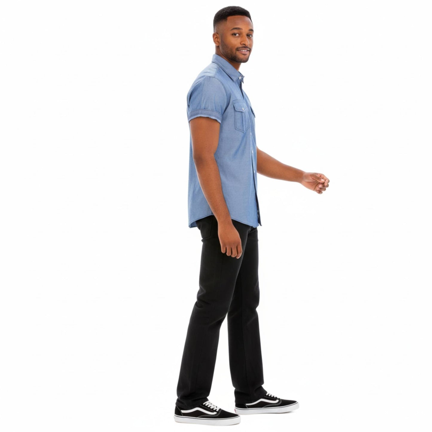 Men's Casual Short Sleeve Two Tone Shirts - ZumBuys