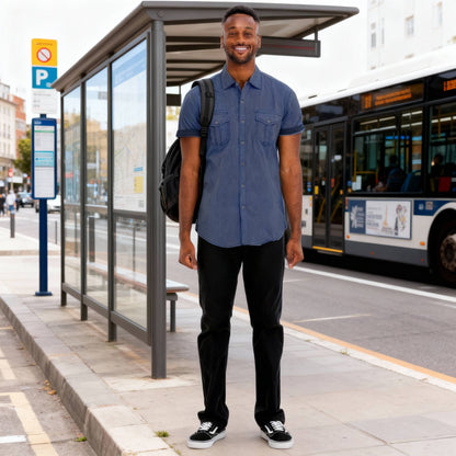 Men's Casual Short Sleeve Two Tone Shirts - ZumBuys