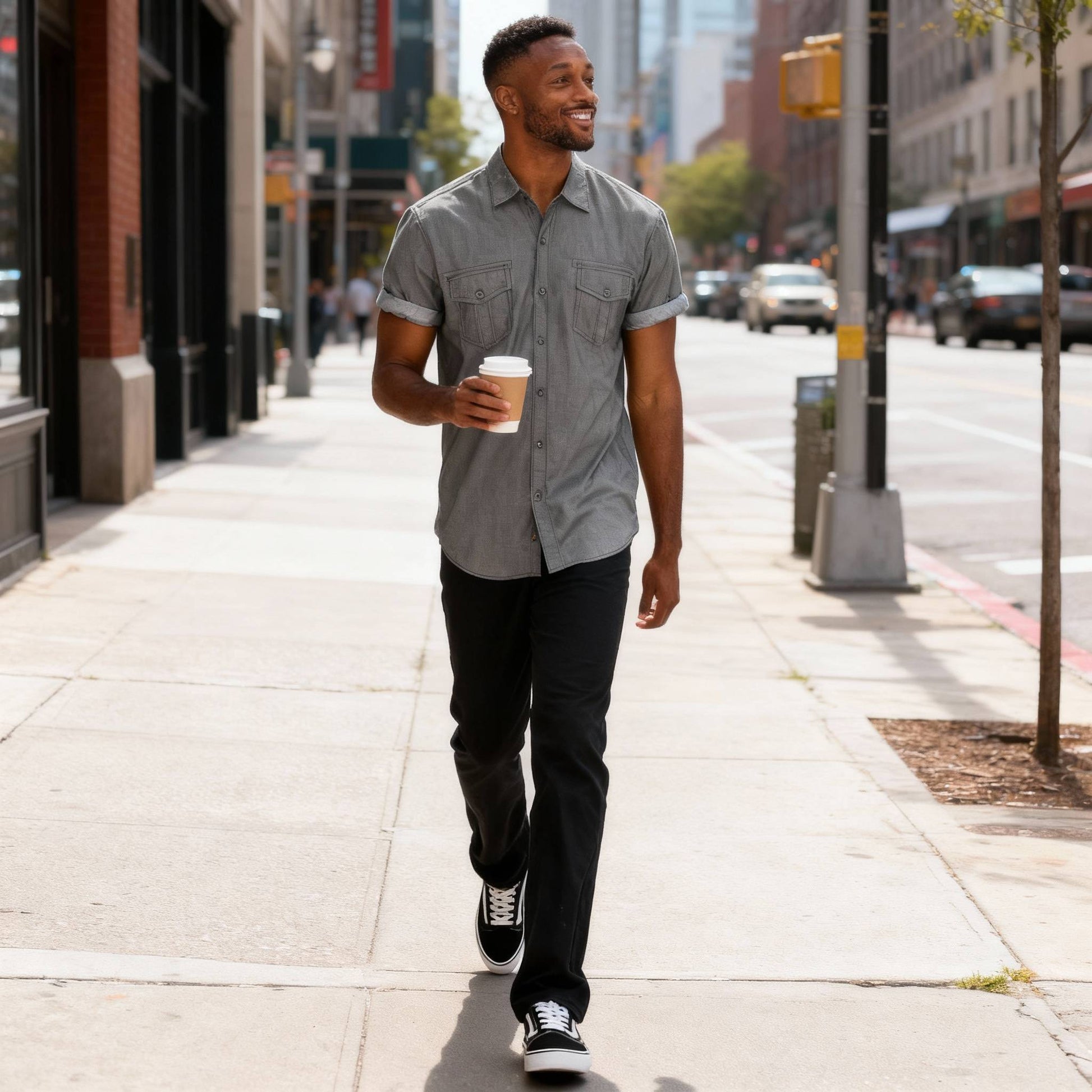 Men's Casual Short Sleeve Two Tone Shirts - ZumBuys