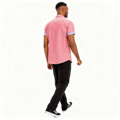 Men's Casual Short Sleeve Two Tone Shirts - ZumBuys