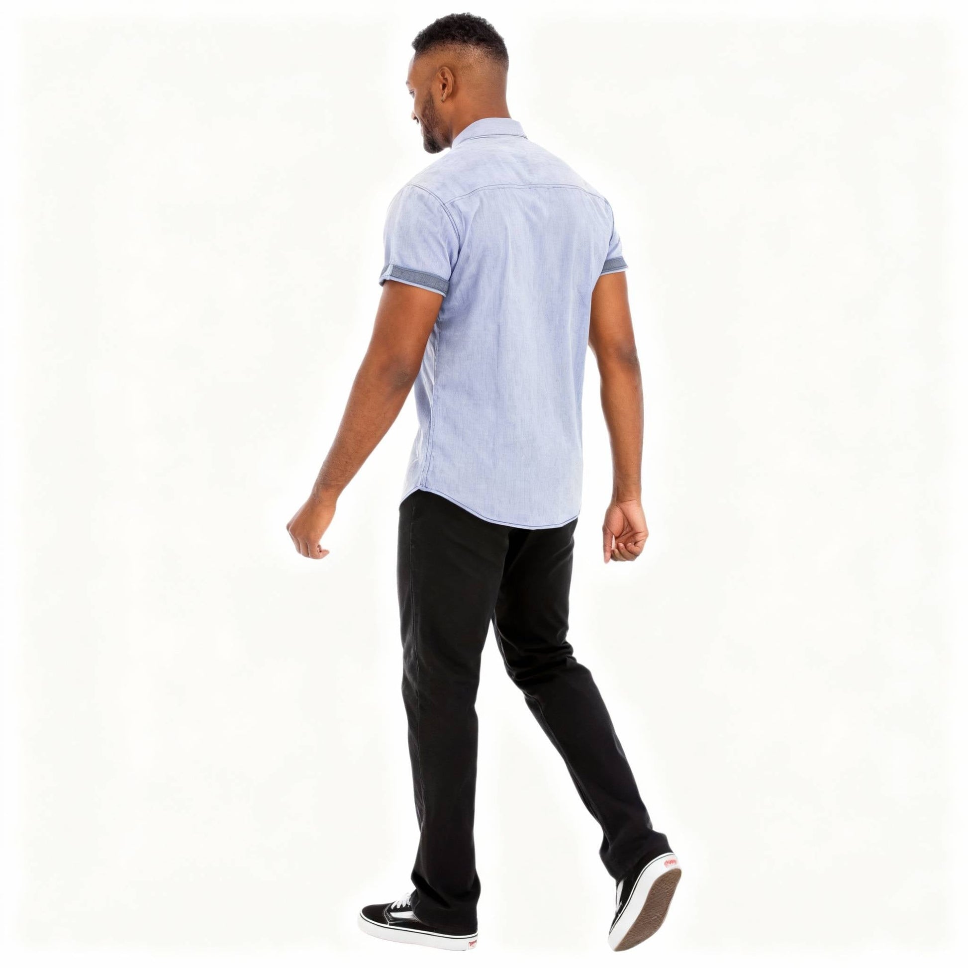Men's Casual Short Sleeve Two Tone Shirts - ZumBuys