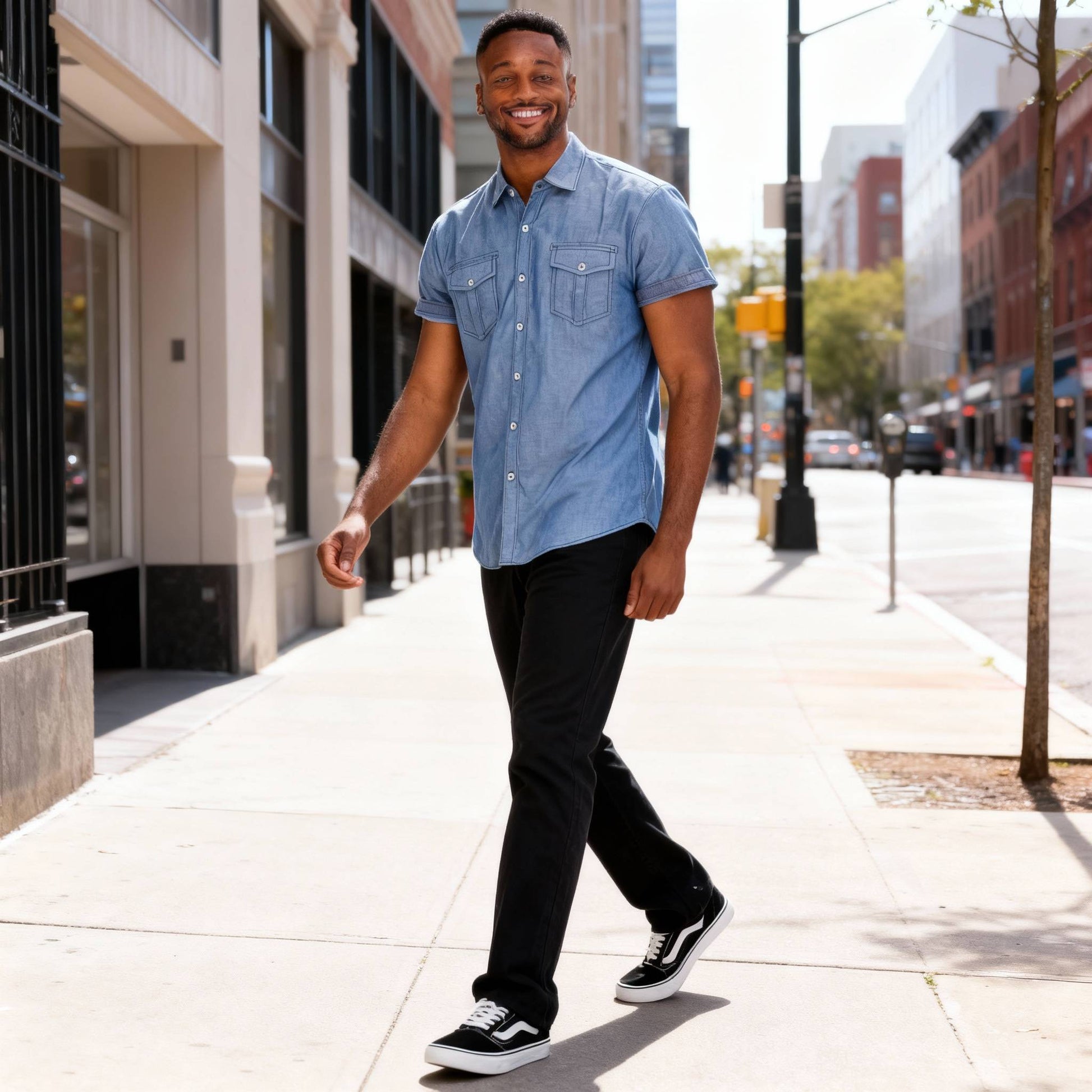 Men's Casual Short Sleeve Two Tone Shirts - ZumBuys