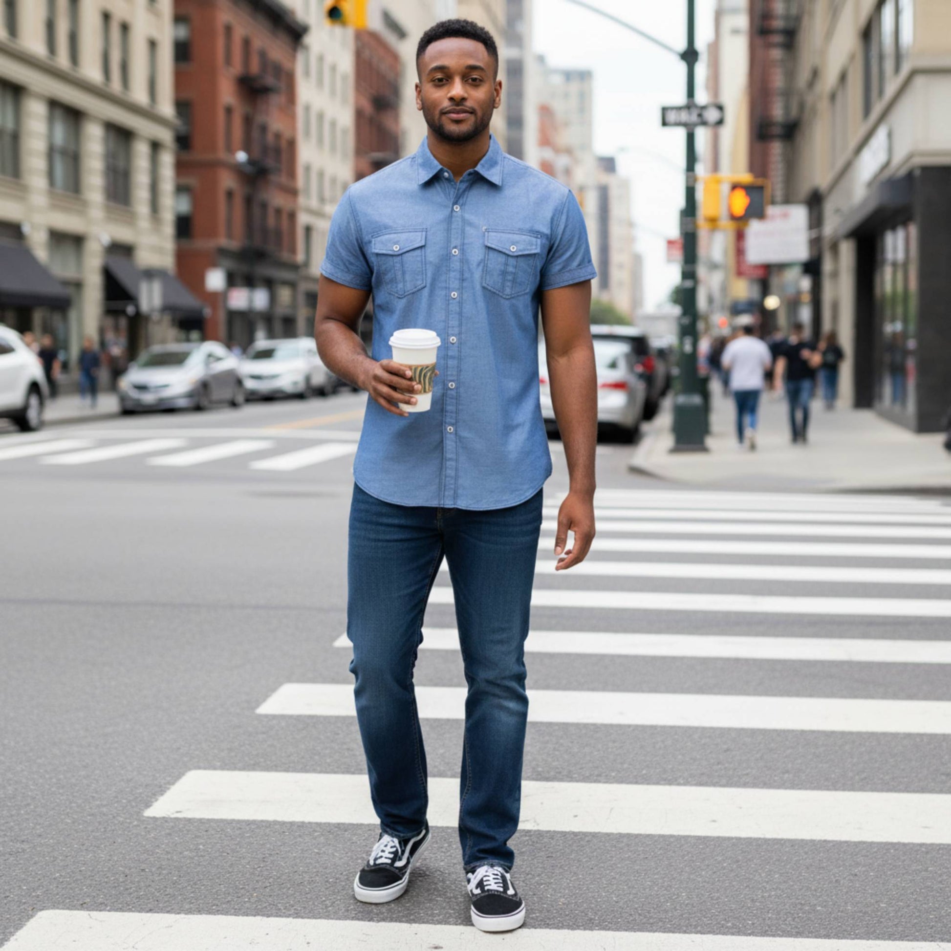 Men's Casual Short Sleeve Two Tone Shirts - ZumBuys