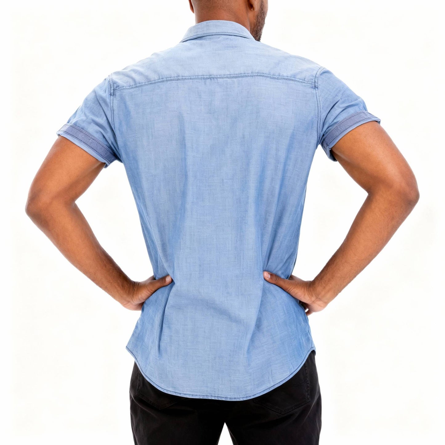 Men's Casual Short Sleeve Two Tone Shirts - ZumBuys