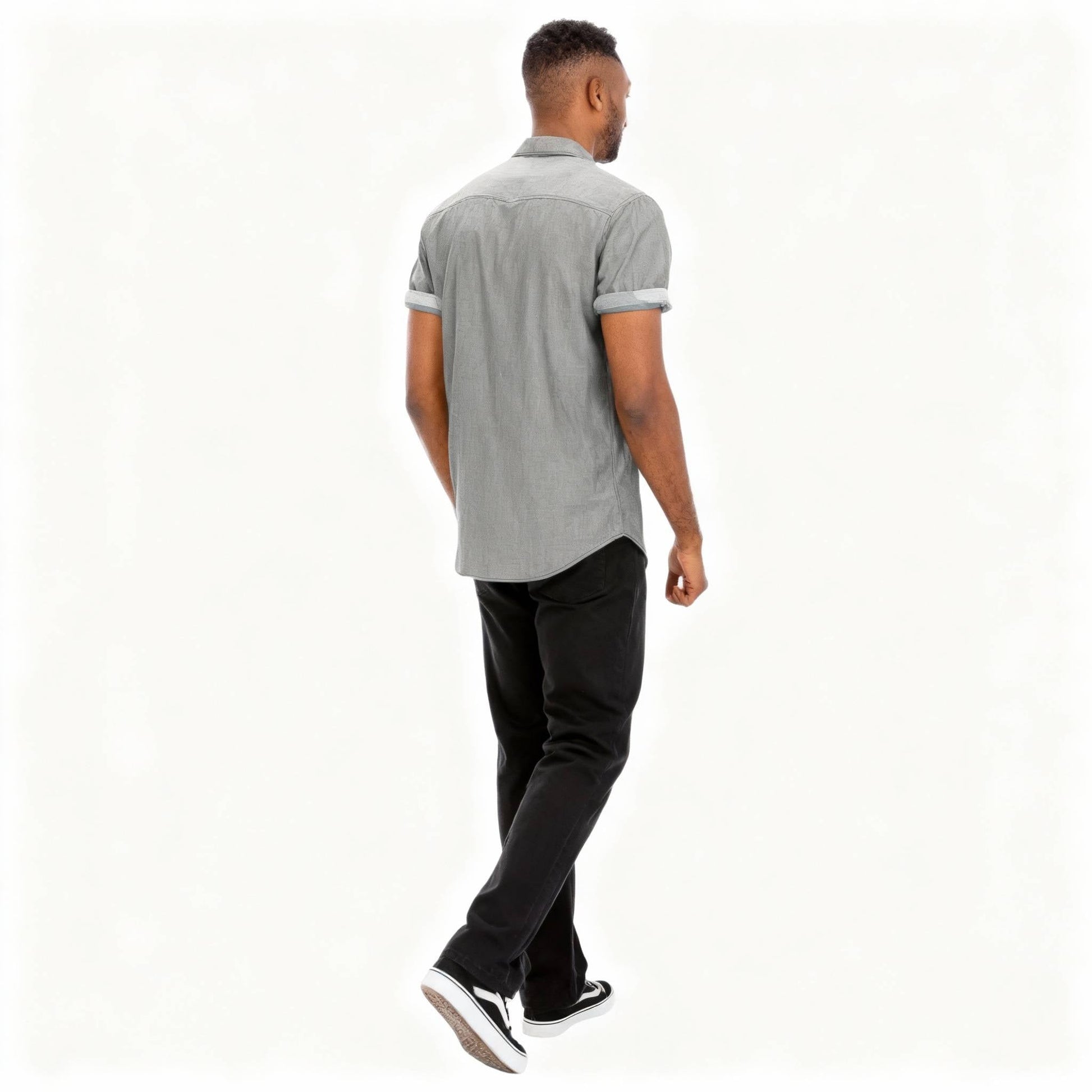 Men's Casual Short Sleeve Two Tone Shirts - ZumBuys