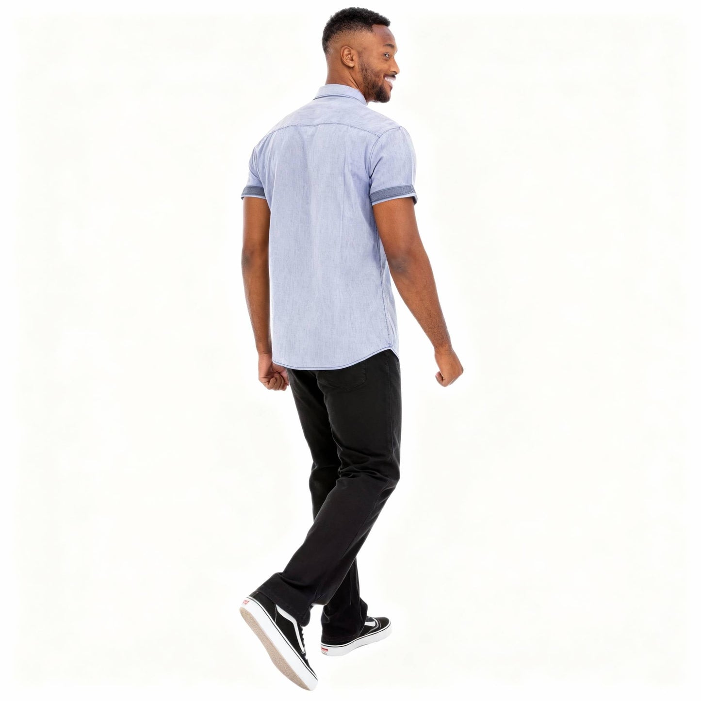 Men's Casual Short Sleeve Two Tone Shirts - ZumBuys
