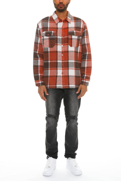 Mens Checkered Soft Flannel Shacket - ZumBuys