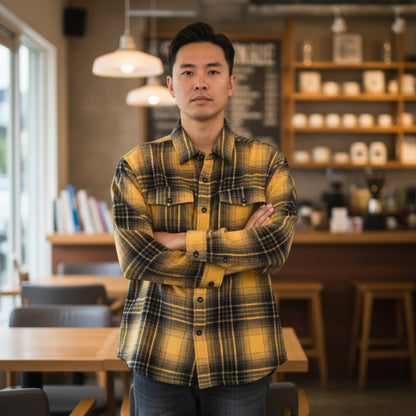 Mens Checkered Soft Flannel Shacket - ZumBuys