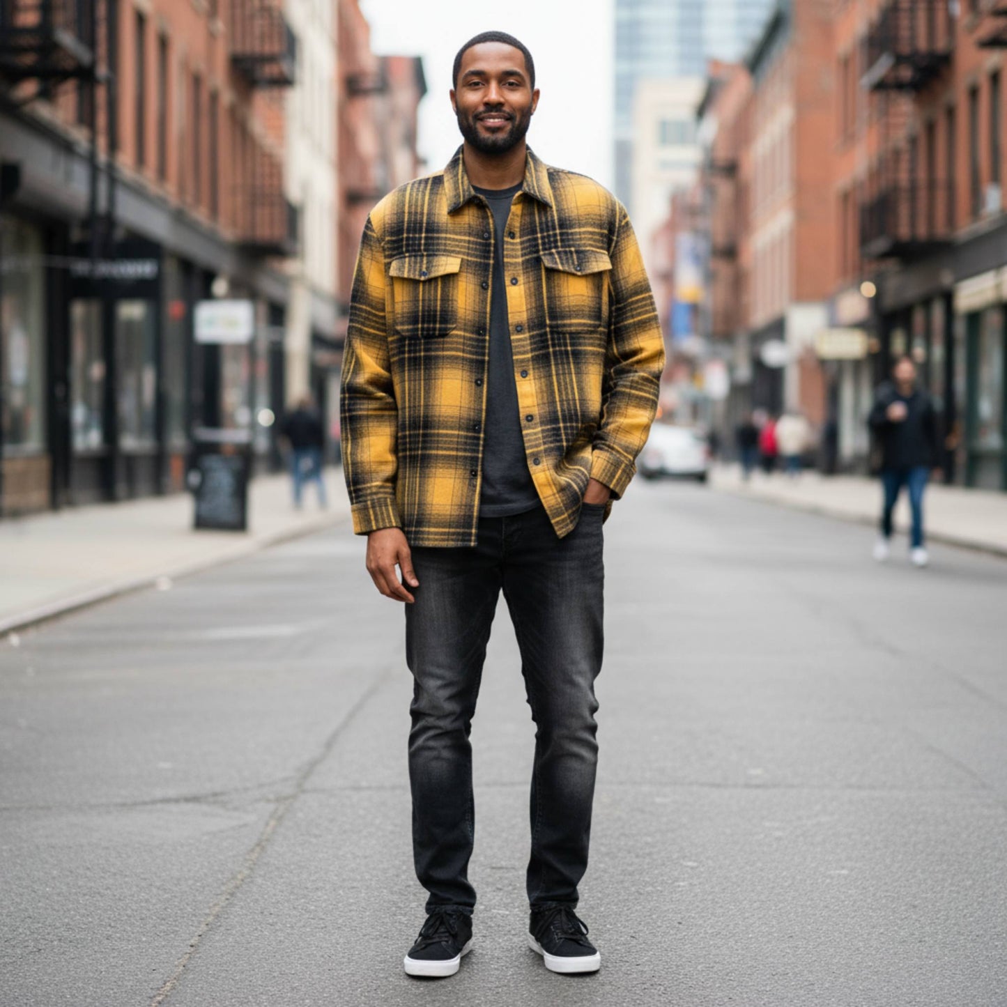 Mens Checkered Soft Flannel Shacket - ZumBuys