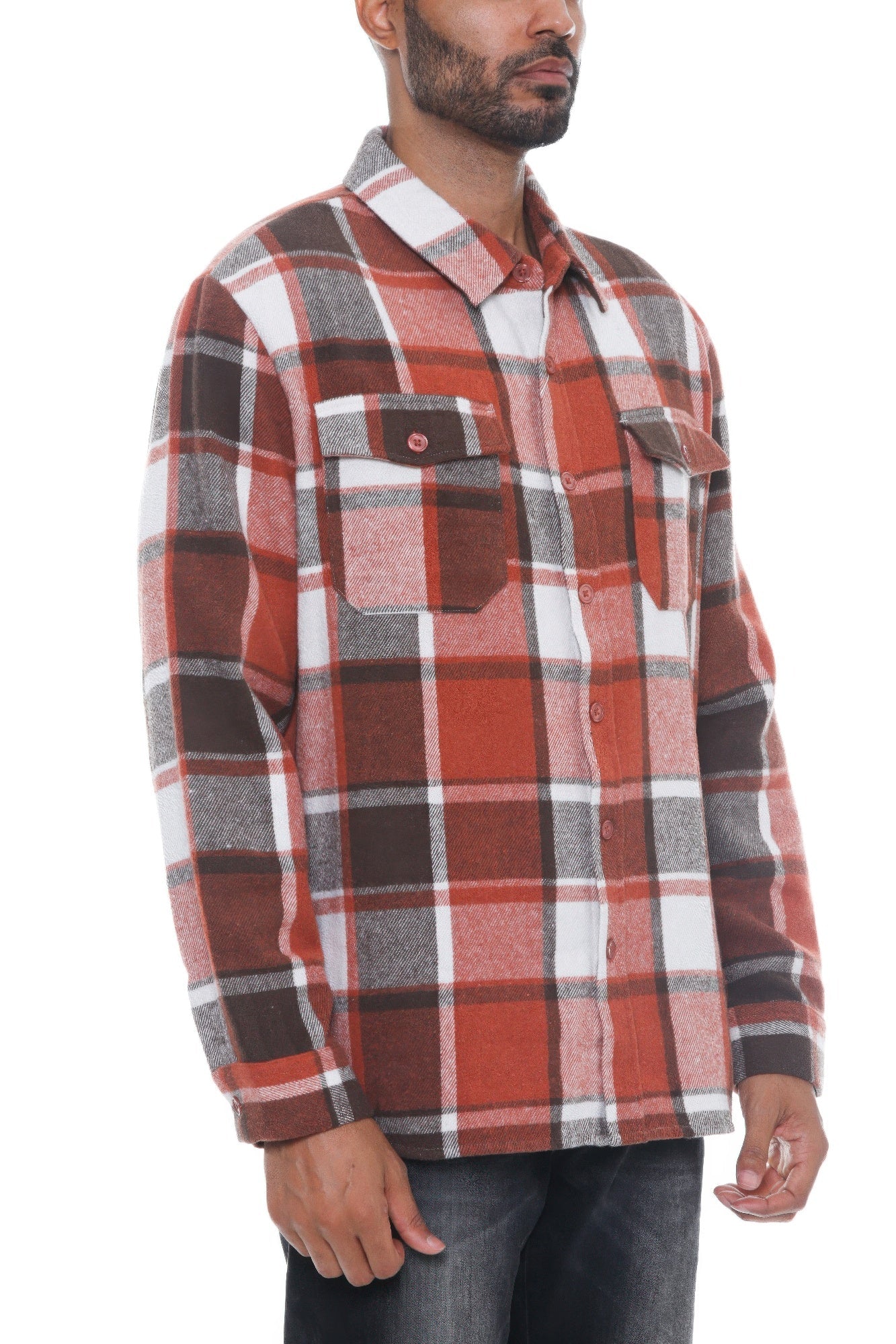 Mens Checkered Soft Flannel Shacket - ZumBuys