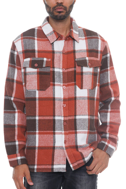 Mens Checkered Soft Flannel Shacket - ZumBuys