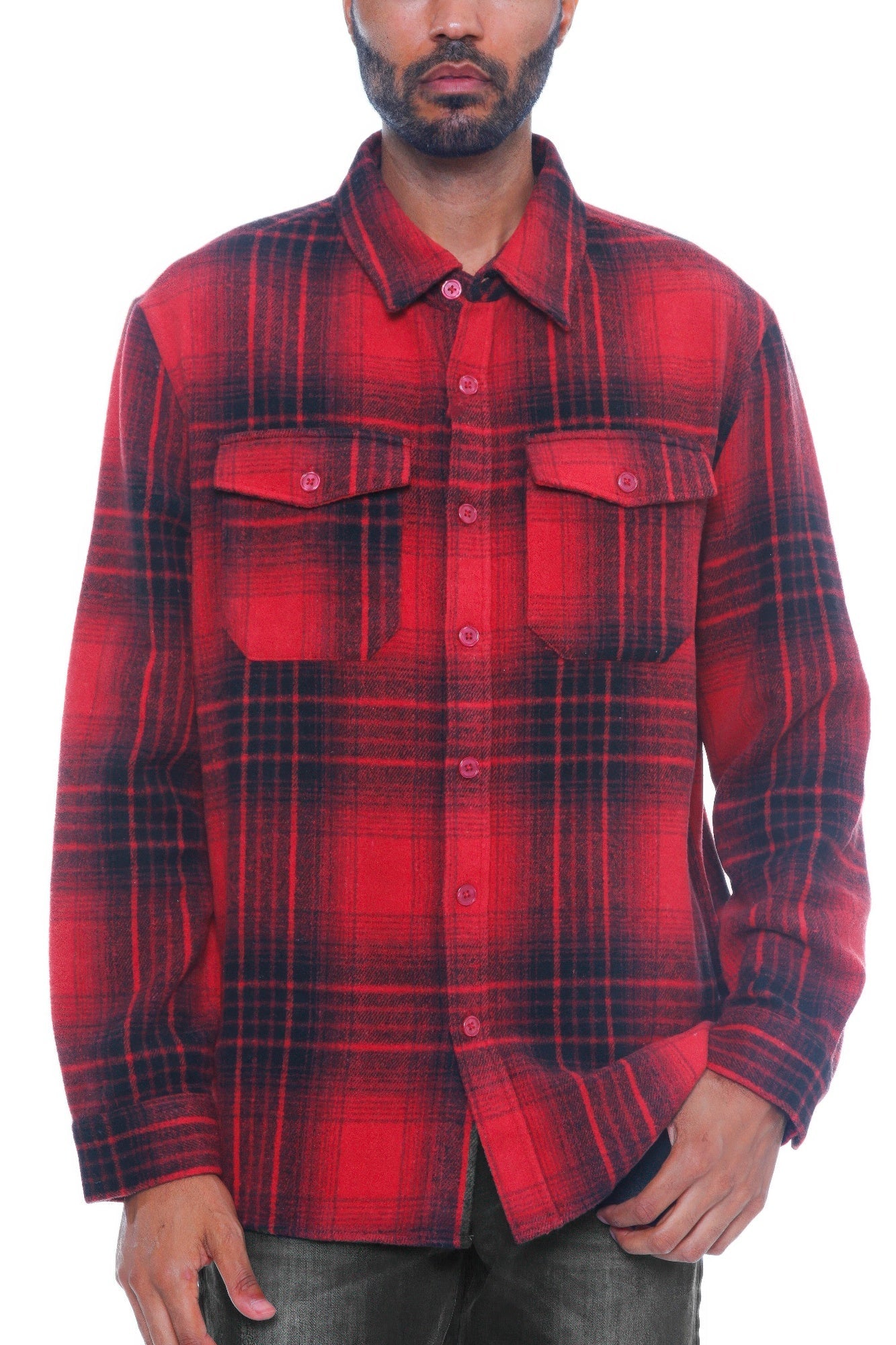 Mens Checkered Soft Flannel Shacket - ZumBuys