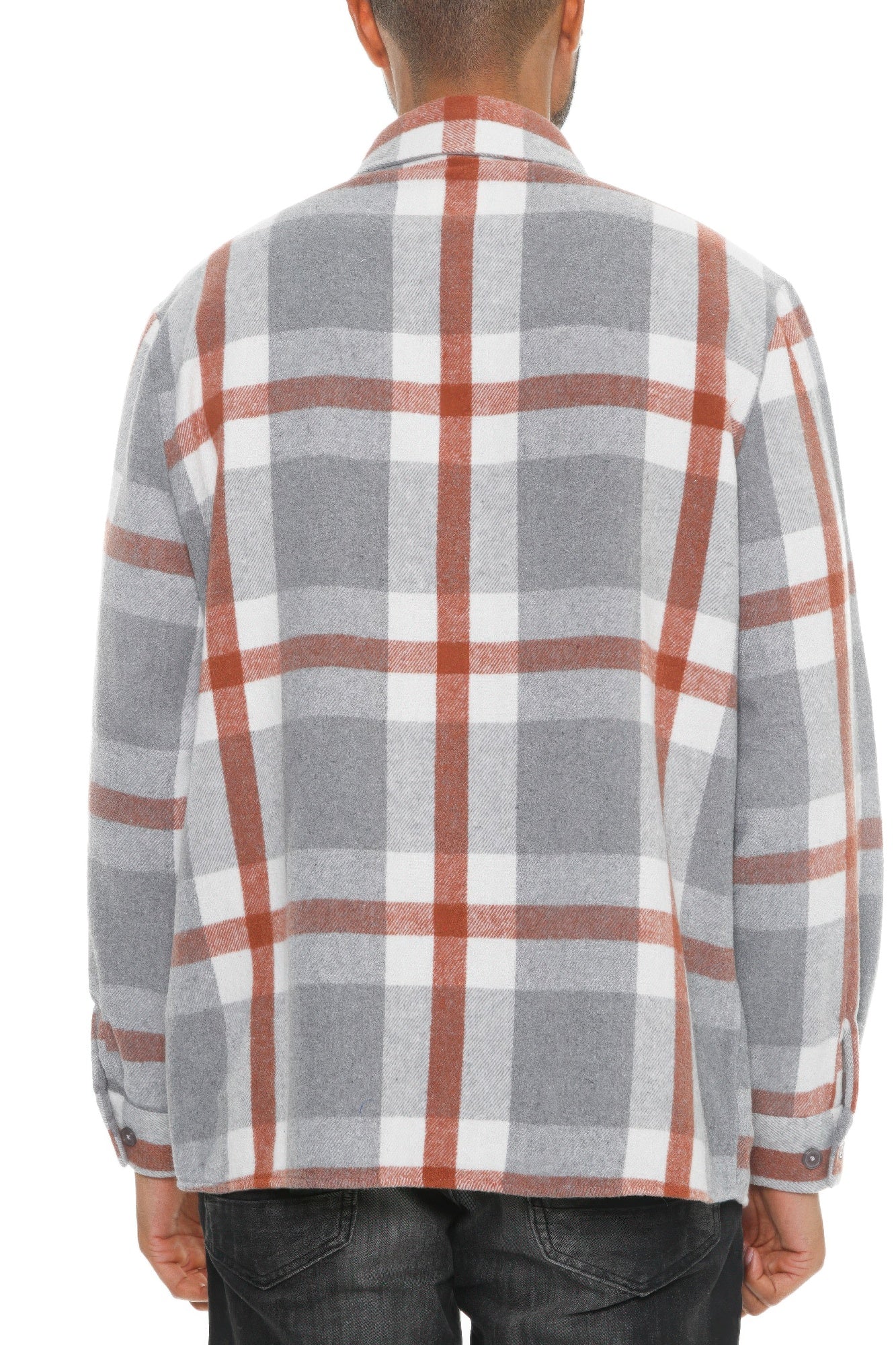 Mens Checkered Soft Flannel Shacket - ZumBuys