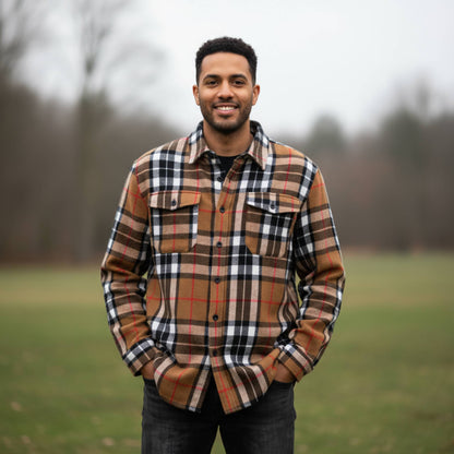 Mens Checkered Soft Flannel Shacket - ZumBuys