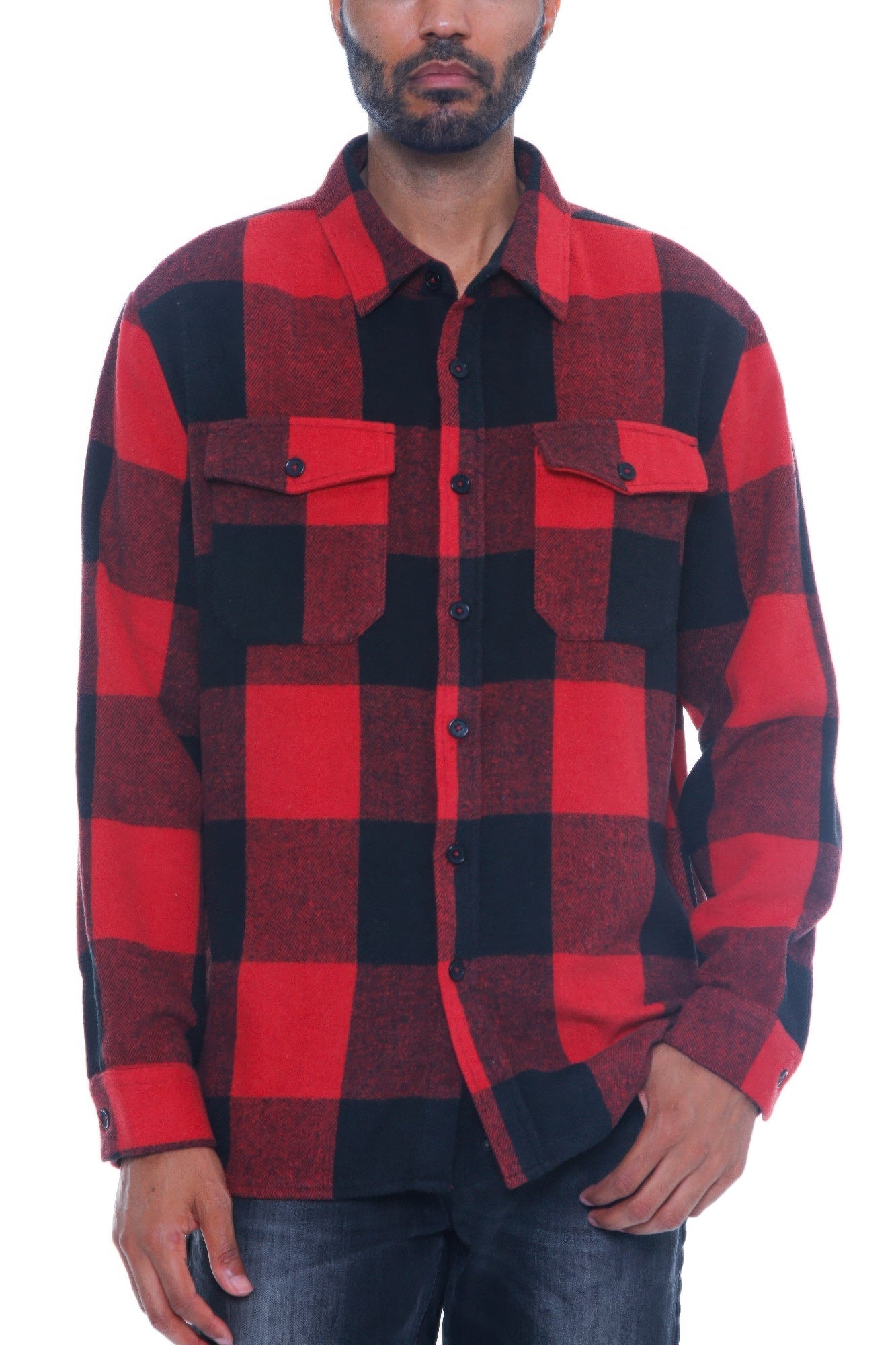 Mens Checkered Soft Flannel Shacket - ZumBuys