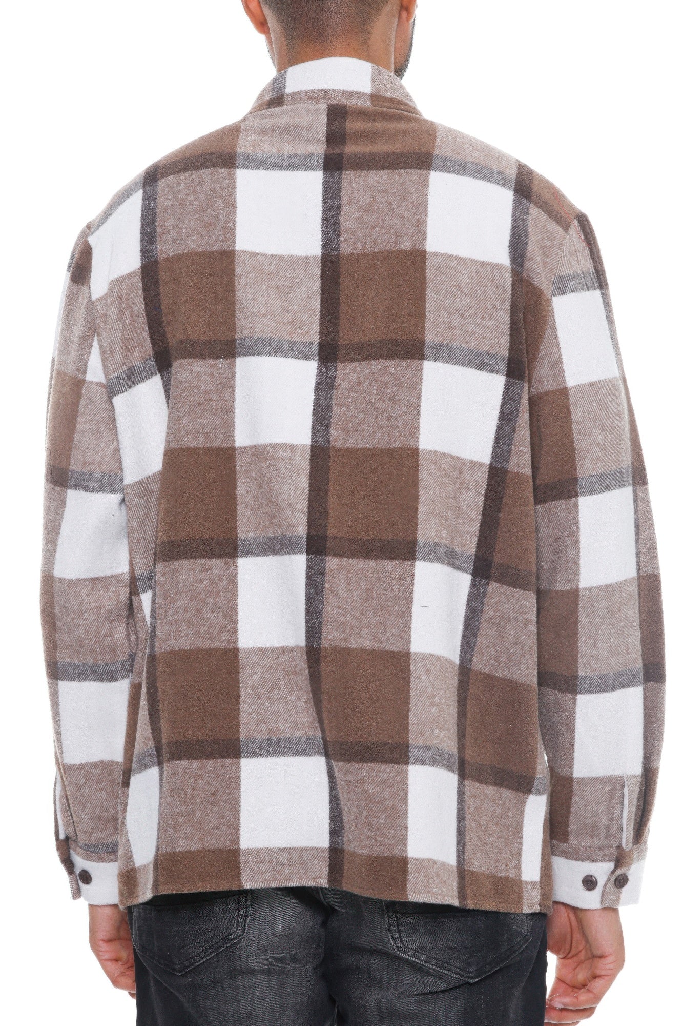 Mens Checkered Soft Flannel Shacket - ZumBuys