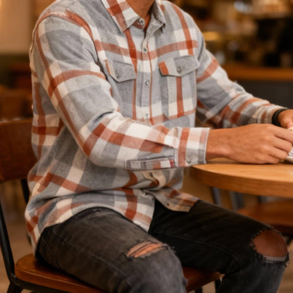 Mens Checkered Soft Flannel Shacket - ZumBuys