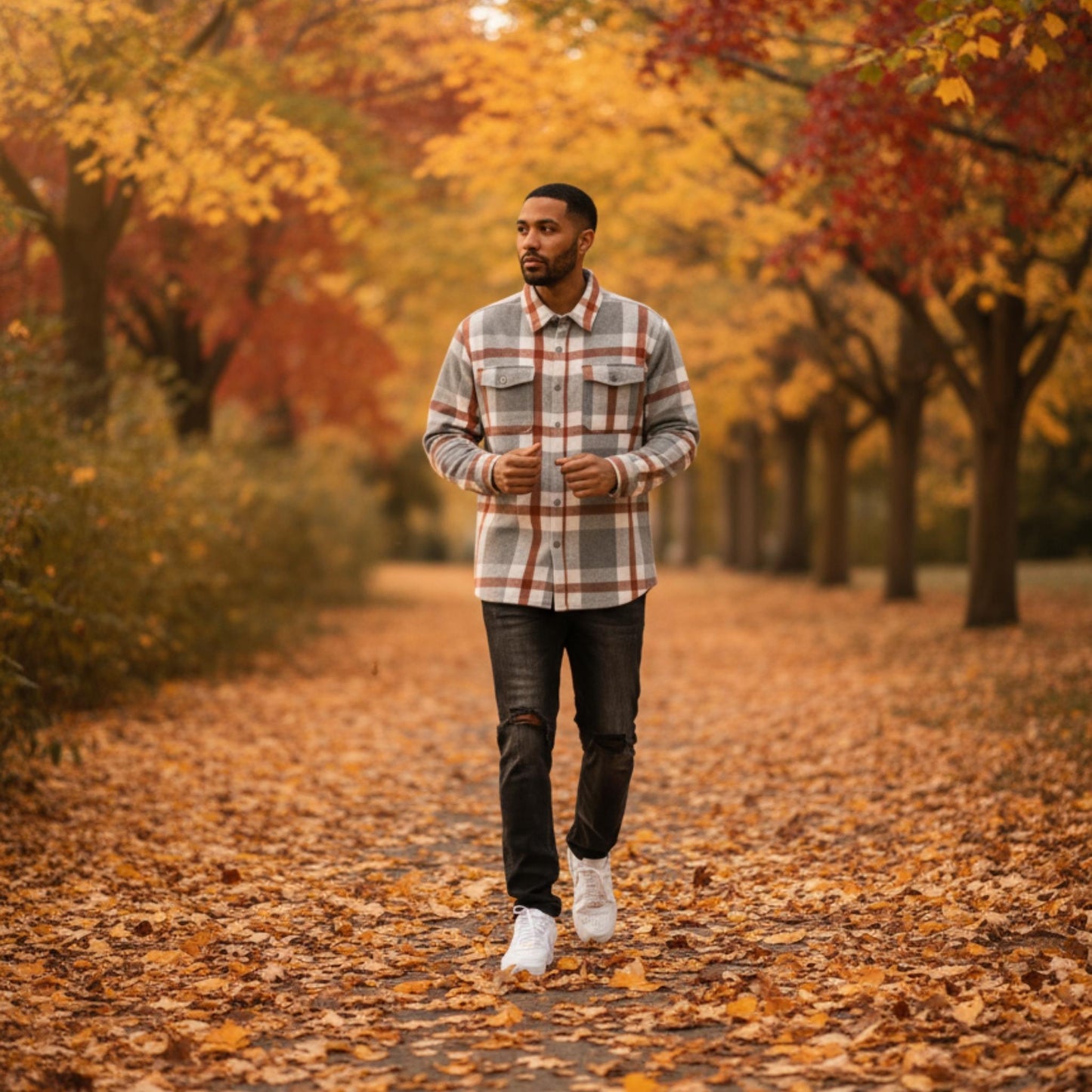 Mens Checkered Soft Flannel Shacket - ZumBuys