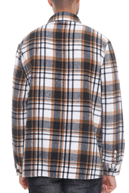 Mens Checkered Soft Flannel Shacket - ZumBuys
