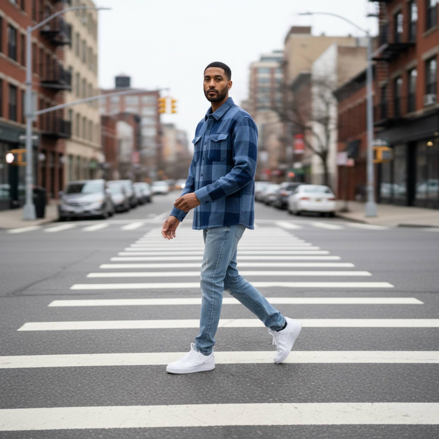 Mens Checkered Soft Flannel Shacket - ZumBuys