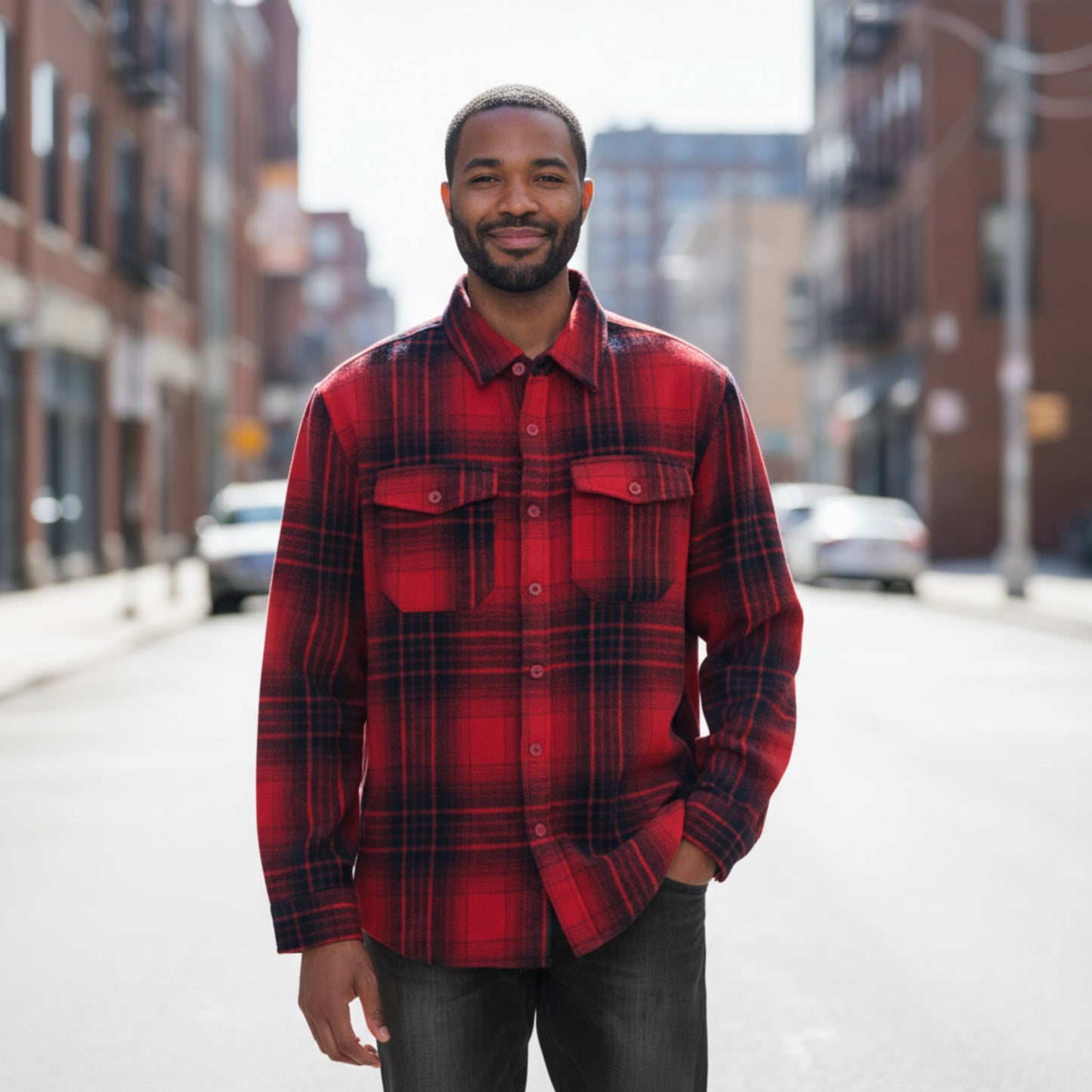 Mens Checkered Soft Flannel Shacket - ZumBuys