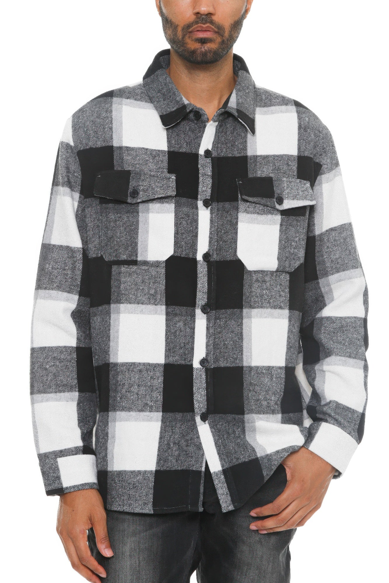 Mens Checkered Soft Flannel Shacket - ZumBuys