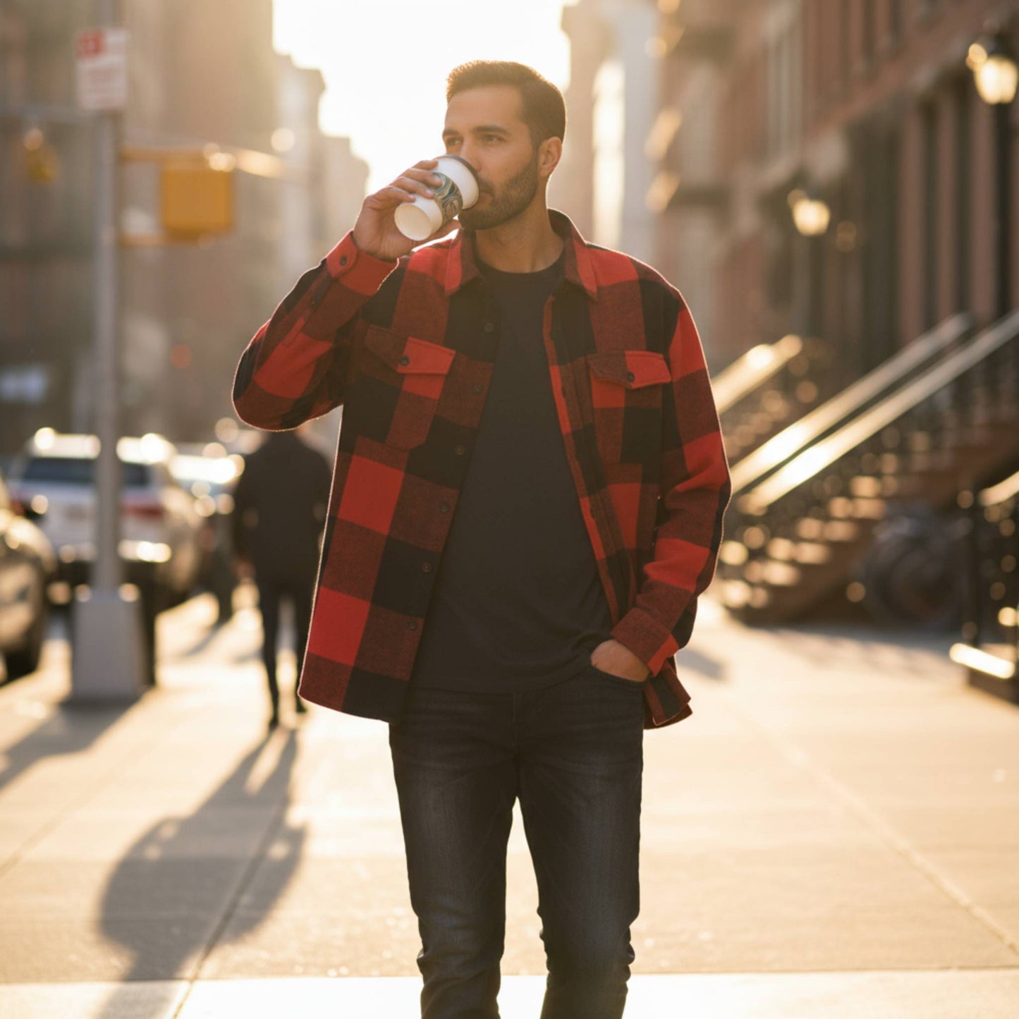 Mens Checkered Soft Flannel Shacket - ZumBuys