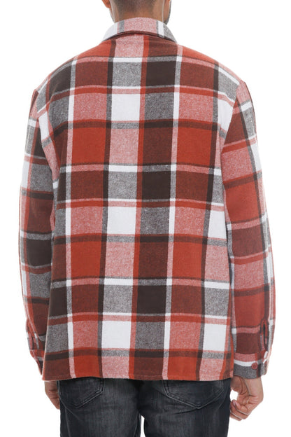 Mens Checkered Soft Flannel Shacket - ZumBuys