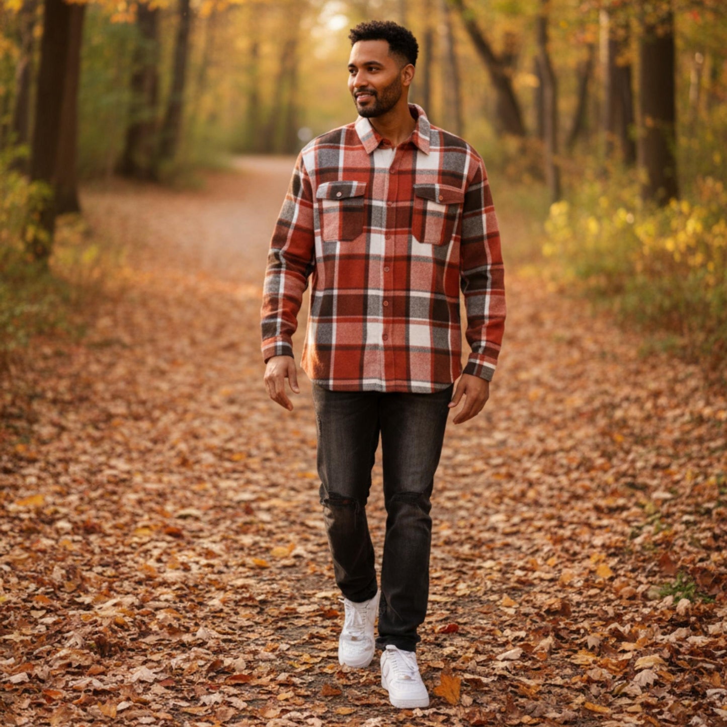 Mens Checkered Soft Flannel Shacket - ZumBuys