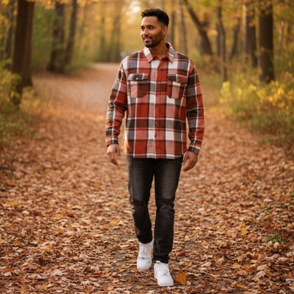 Mens Checkered Soft Flannel Shacket - ZumBuys