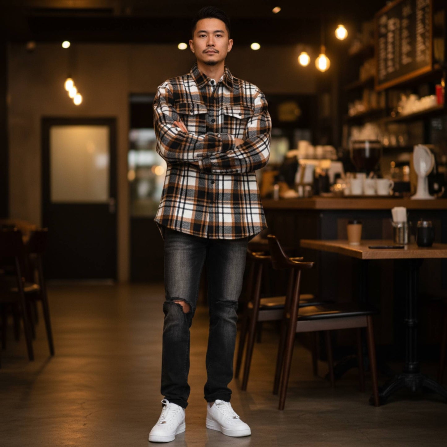 Mens Checkered Soft Flannel Shacket - ZumBuys