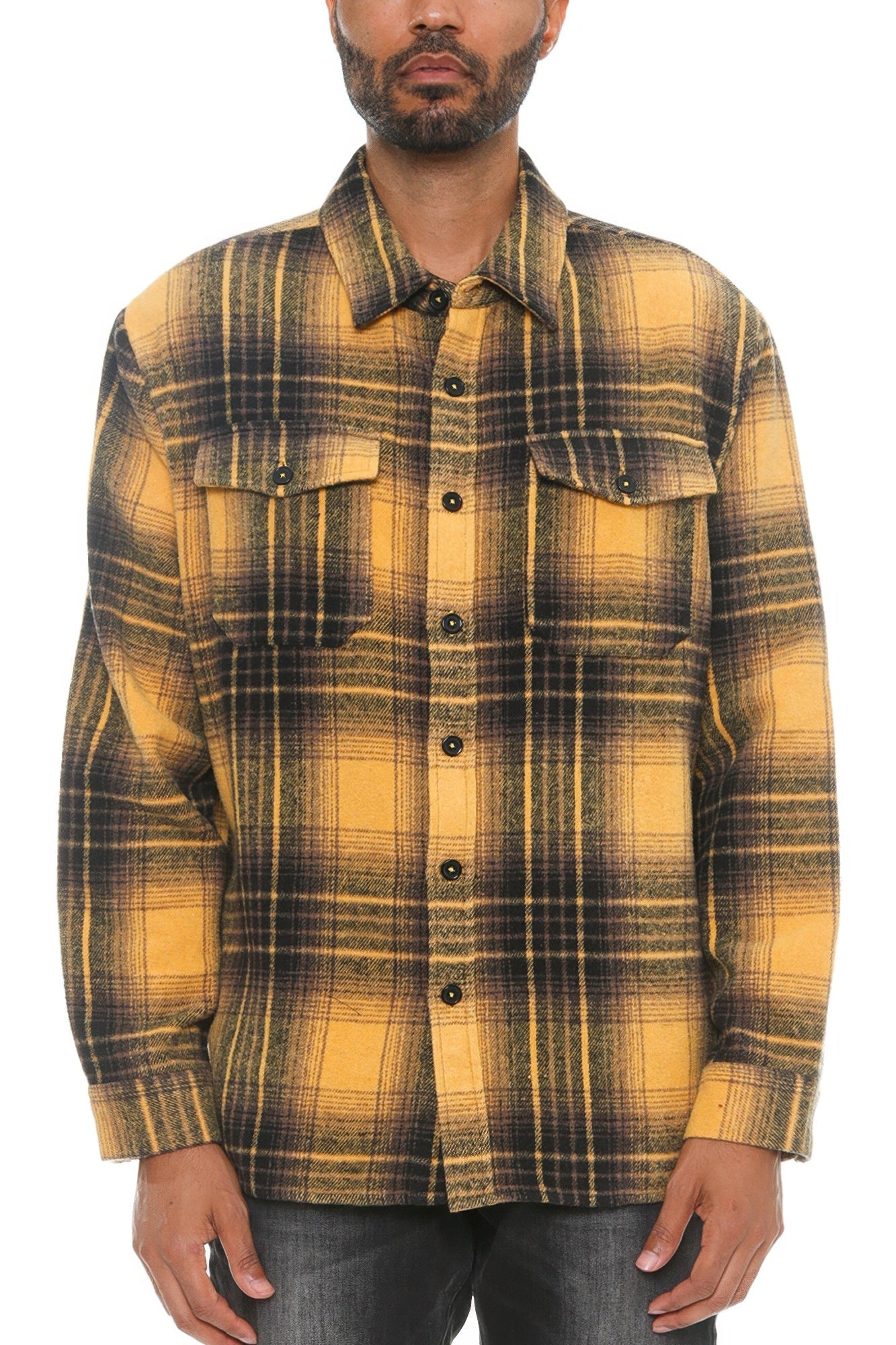 Mens Checkered Soft Flannel Shacket - ZumBuys