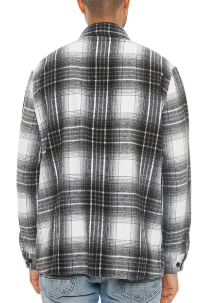 Mens Checkered Soft Flannel Shacket - ZumBuys
