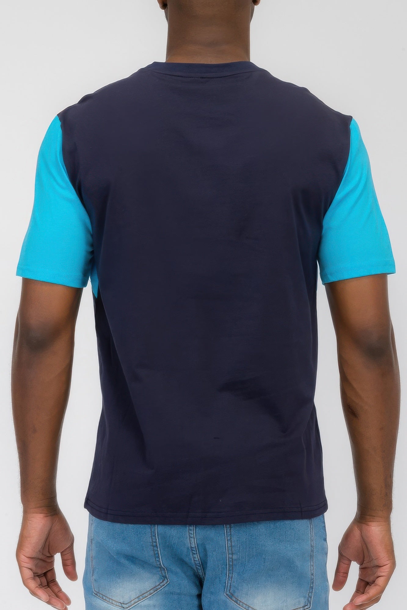 Mens Color Block Short Sleeve Tshirt - ZumBuys