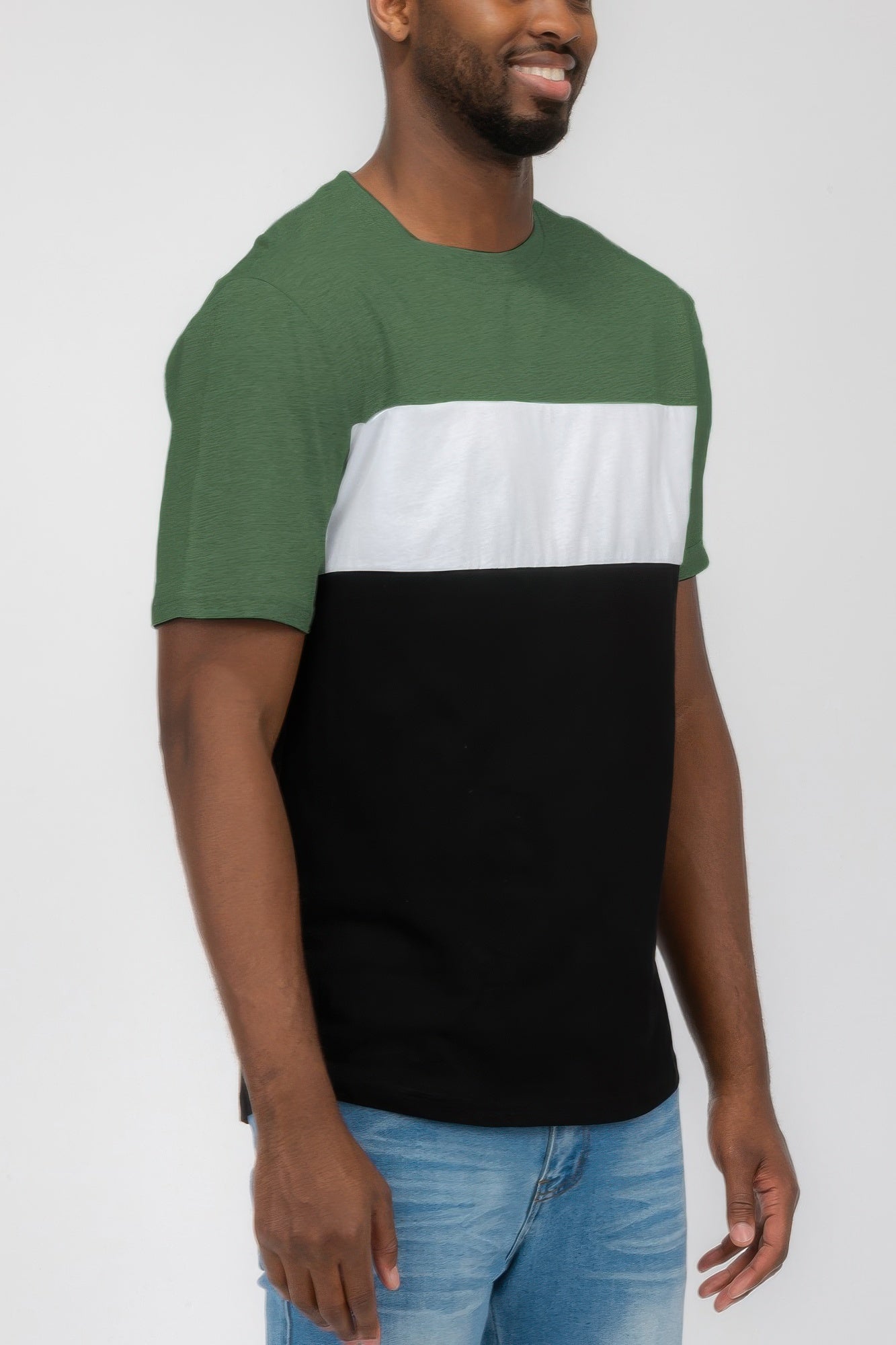 Men's Color Block Short Sleeve Tshirt - ZumBuys