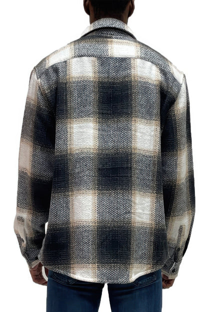 Mens Flannel Shirt Jacket Shacket - ZumBuys