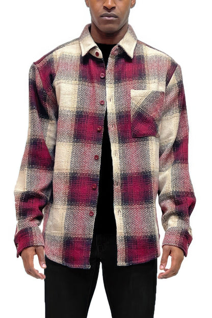 Mens Flannel Shirt Jacket Shacket - ZumBuys