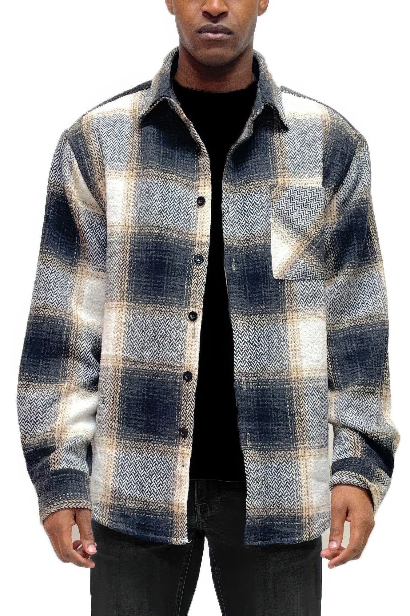 Mens Flannel Shirt Jacket Shacket - ZumBuys