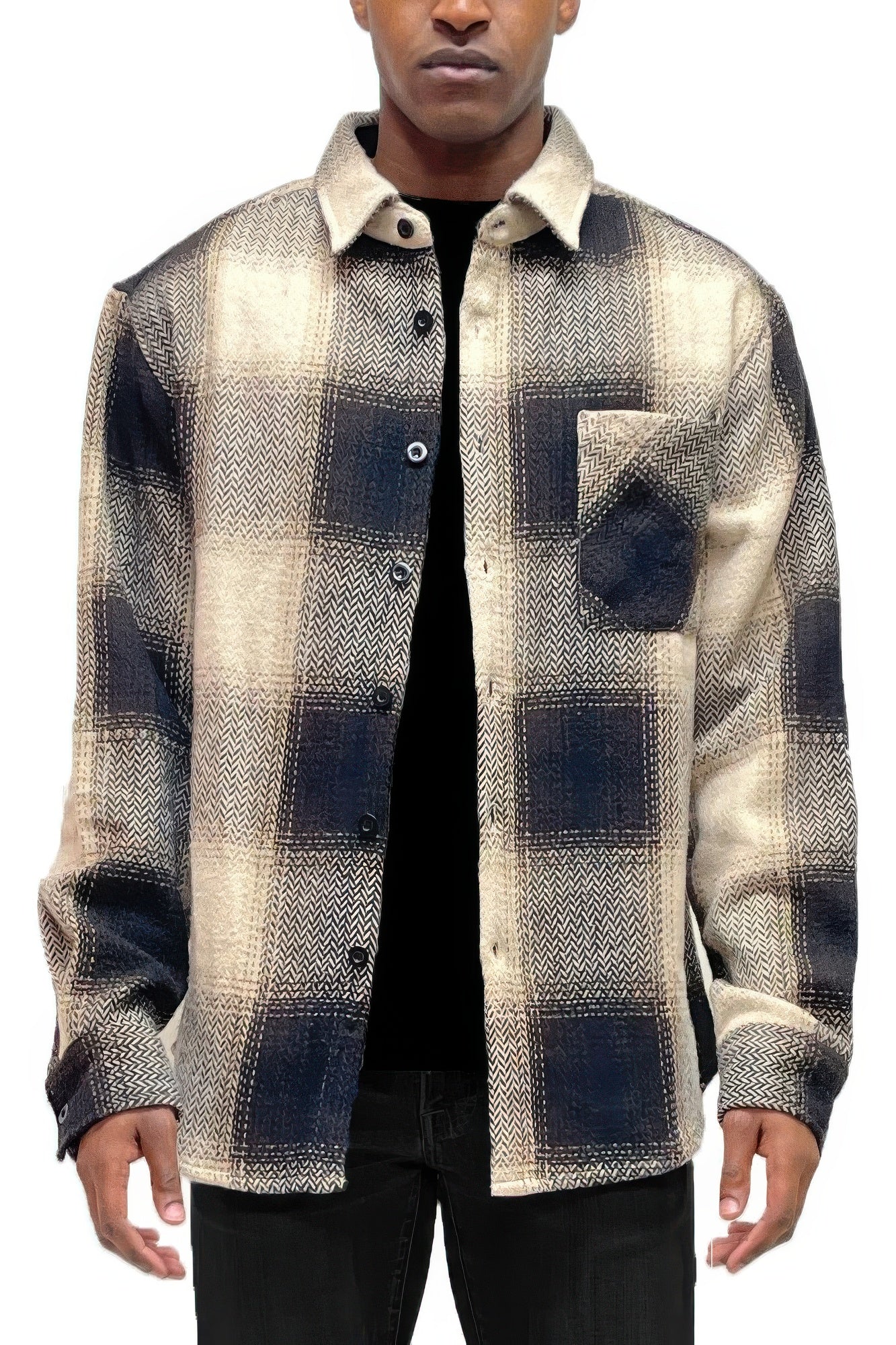 Mens Flannel Shirt Jacket Shacket - ZumBuys