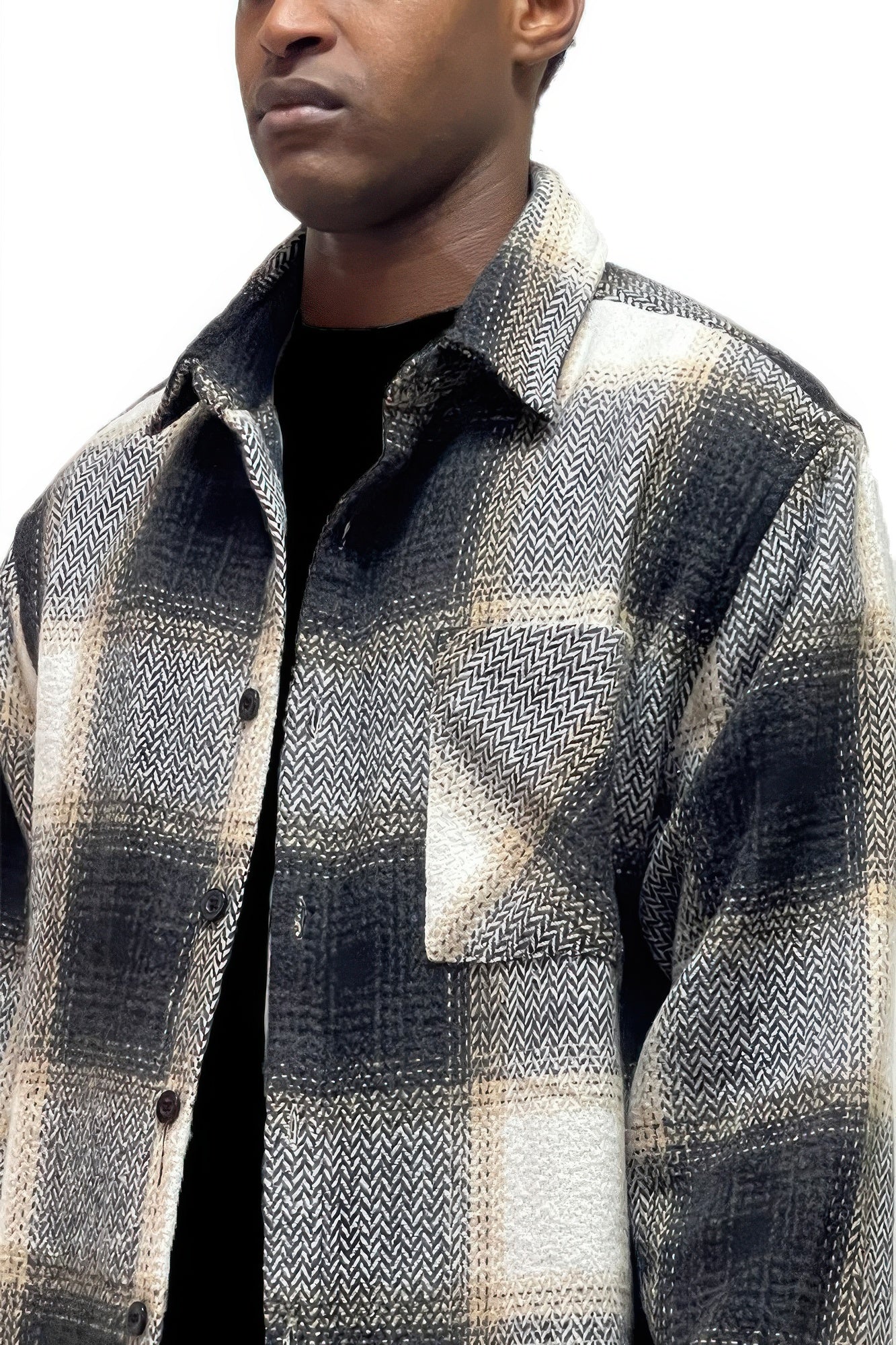 Mens Flannel Shirt Jacket Shacket - ZumBuys