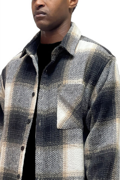 Mens Flannel Shirt Jacket Shacket - ZumBuys