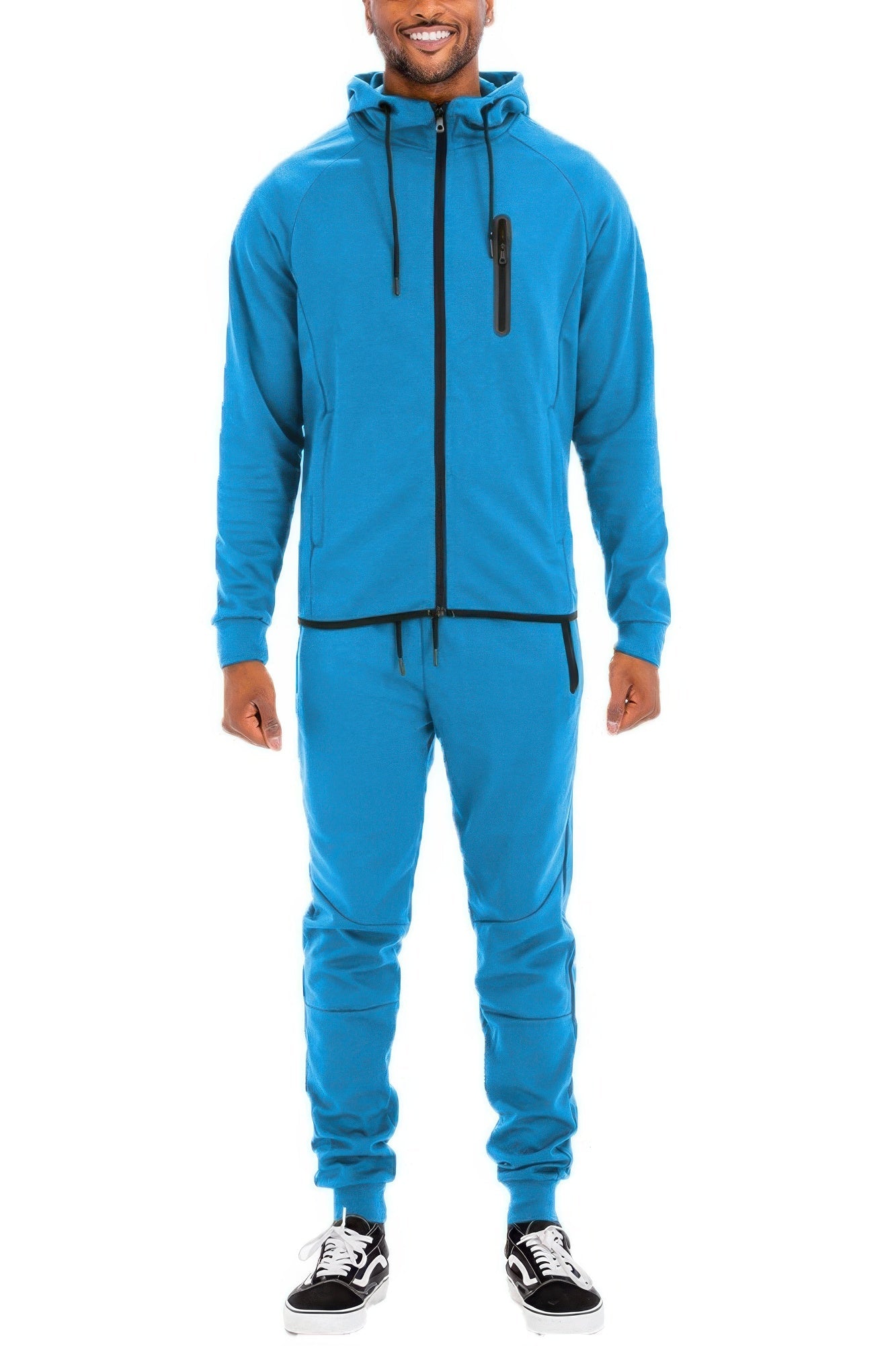 Men's Full Solid Color Track Set - ZumBuys