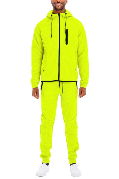 Men's Full Solid Color Track Set - ZumBuys