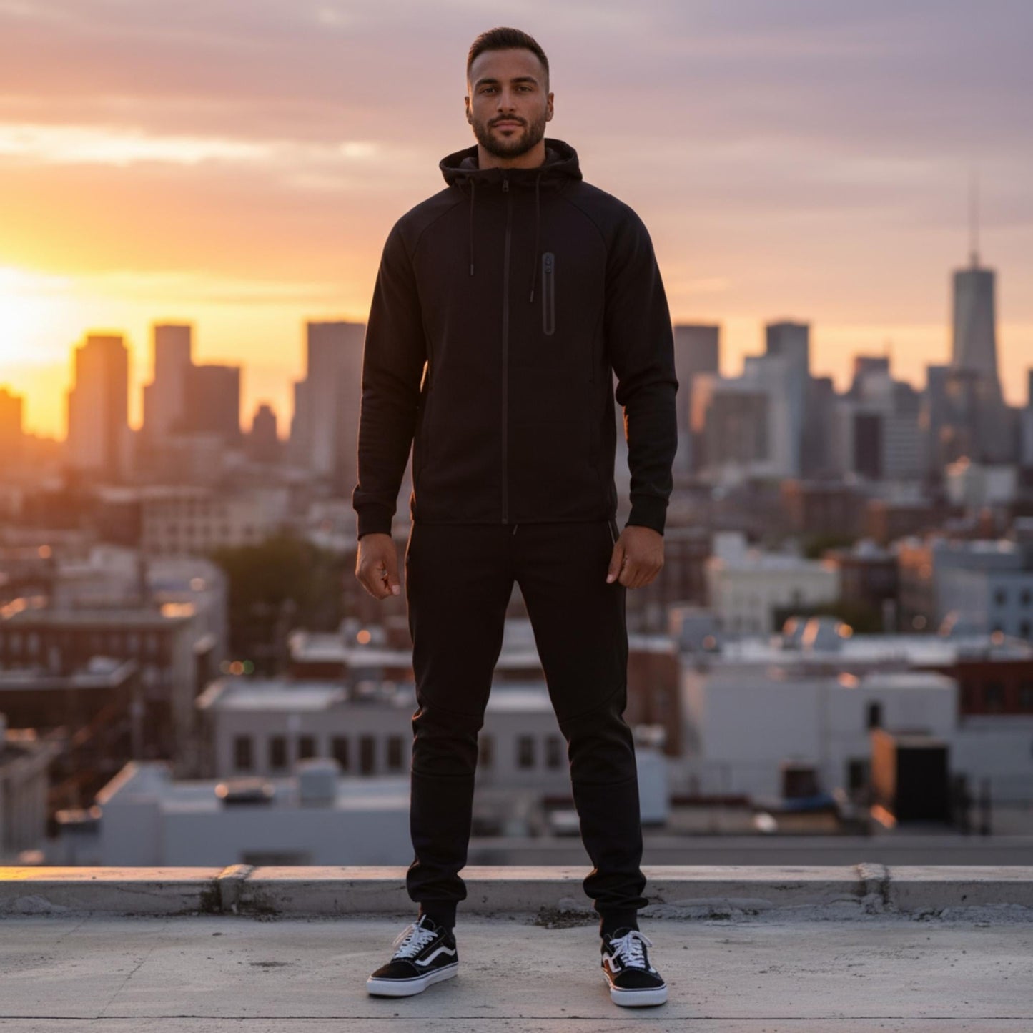 Men's Full Solid Color Track Set - ZumBuys